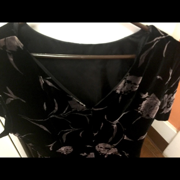 Vintage Patterned velvet evening dress - Picture 3 of 9